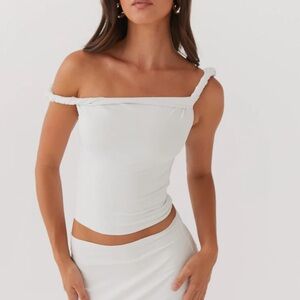 Peppermayo Exclusive - Solace Soul Twist Shoulder Top - Ivory